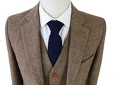 BROWN HERRINGBONE TWEED 2 PIECE SUIT