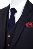 BLACK TWILL TWEED 2 PIECE SUIT