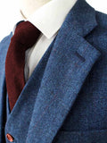 BLUE HERRINGBONE TWEED 2 PIECE SUIT