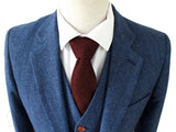 BLUE HERRINGBONE TWEED 2 PIECE SUIT