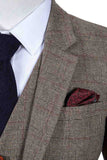 BROWN PRINCE OF WALES TWEED 2 PIECE SUIT