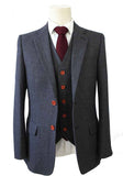 CHARCOAL HERRINGBONE TWEED 3 PIECE SUIT