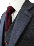 CHARCOAL HERRINGBONE TWEED 3 PIECE SUIT