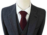 CHARCOAL HERRINGBONE TWEED 3 PIECE SUIT