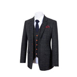 CLASSIC BLACK OVERCHECK TWEED 2 PIECE SUIT