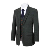 CLASSIC GREEN BARLEYCORN TWEED 2 PIECE SUIT