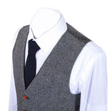 CLASSIC GREY BARLEYCORN TWEED 3 PIECE SUIT