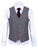 CLASSIC GREY HERRINGBONE TWEED 3 PIECE SUIT