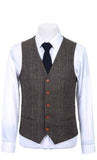 COUNTRY ESTATE GREEN HERRINGBONE TWEED 3 PIECE SUIT