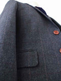 DARK GREY HERRINGBONE TWEED 3 PIECE SUIT