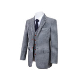 GREY HOUNDSTOOTH TWEED 3 PIECE SUIT