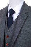 GREY TWILL TWEED 3 PIECE SUIT