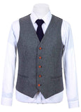 GREY TWILL TWEED 3 PIECE SUIT