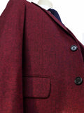 MAROON BARLEYCORN TWEED 3 PIECE SUIT