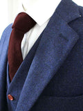 NAVY HERRINGBONE TWEED 3 PIECE SUIT