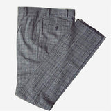 RETRO GREY BLUE PLAID TWEED 3 PIECE SUIT