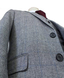 RETRO GREY PRINCE OF WALES TWEED 3 PIECE SUIT