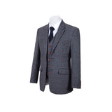 TRADITIONAL GREY HERRINGBONE TWEED 3 PIECE SUIT