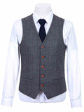 TRADITIONAL GREY HERRINGBONE TWEED 3 PIECE SUIT